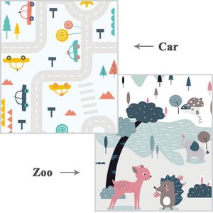 TAPIS ÉVEIL - AIRE BÉBÉ 180x200x1.5cm - Car-zoo - tapis de jeu pour bébé, tapis d'escalade pliable pour enfants, antidérapant, en mou