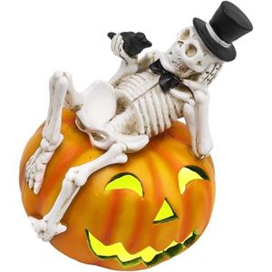 LANTERNE FANTAISIE Halloween Squelette Citrouille Lanterne Résine Cit