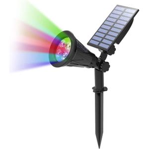 BALISE - BORNE SOLAIRE  Lampe Solaire Extérieur, Solaire Projecteur Avec 4