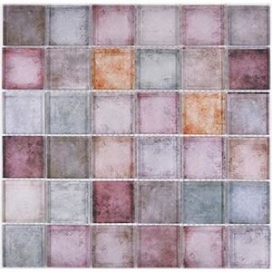 Braun Mosaïque en Verre Carrelage Aluminium Beige Braun Mur Miroir Cuisine Bain 