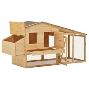 Poulailler de Jardin Gardiun Kansas 62x152x92 cm en Bois Peint et 