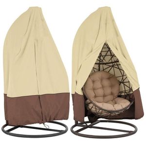 QEES JJZ150 Housse de Chaise /à Suspendre imperm/éable avec Fermeture /Éclair Housse de Chaise de terrasse pour Chaise d/œuf