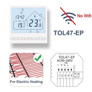 PLANCHER CHAUFFANT Tol47-ep - Thermostat de sol chaud pour chaudière électrique-à gaz-eau au sol-régulateur de chauffage à infra