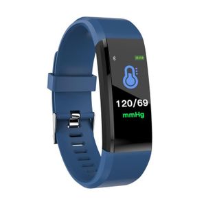 BRACELET D'ACTIVITÉ Montre connectée,Bracelet santé fréquence cardiaque pression artérielle bande intelligente Fitness Tracker Smartband - Type Bleu