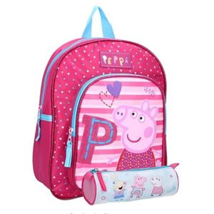 Filles Peppa Pig Sac à dos rose Rocks avec guitare Crème Polkadots école Enfants Sac Filles Peppa Pig Sac à dos rose Rocks avec guitare Crème Polkadots école Enfants Sac