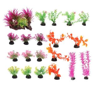 AQUARIUM SURENHAP plantes en plastique d'aquarium Plantes d'aquarium en plastique, 20 pièces, simulation colorée, animalerie vivarium