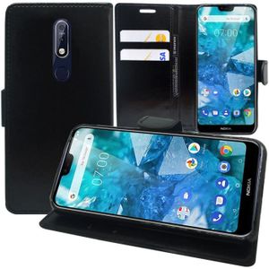 2018 5.84/" Étui Portefeuille En Cuir Antichoc Housse à Rabat Nokia 7.1