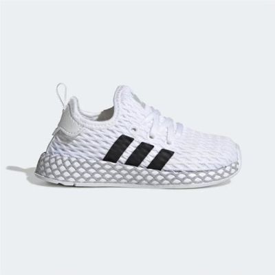 Baskets Adidas Deerupt Runner I ADIDAS Blanc Mixte Bebe Textile Lacets Blanc Cdiscount Chaussures