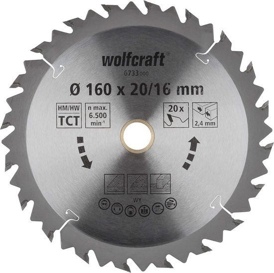Lame De Scie Circulaire Trend 160 Mm - Alésage 20 Mm, 36 Dents ATB, Carbure Tungstène, Pour Bois, Contreplaqué, MDF - 10