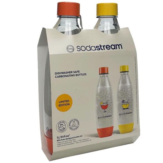 Bouteille gazeuse SODASTREAM - Fuse Pepsi Metal Edition Limitée - 1 L - Compatible lave-vaisselle - Sans BPA - Design collector - Electroménager