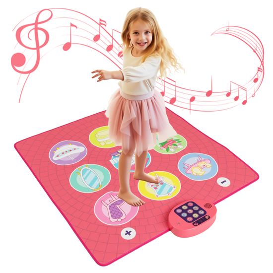Tapis de Danse Jouets pour Enfants, Musicale 5 Modes de Jeu, Défi Tactile, Cadeaux pour 3 4 5 6 Ans Filles Garçons NOSKU - Jeux - Jouets