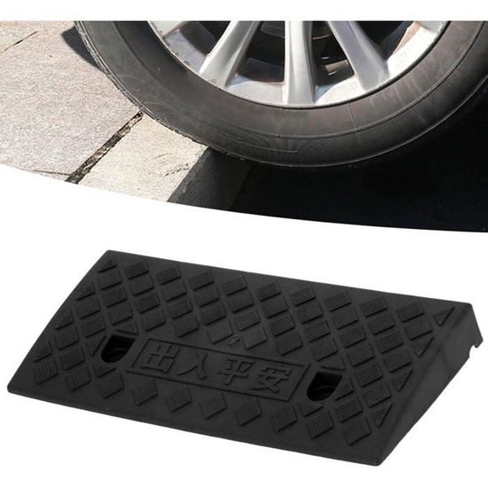 Rampe De Trottoir Portable 100x10x3.5cm - Seuil Antidérapante Pour Robot, Moto, Fauteuil Roulant (Noir)
