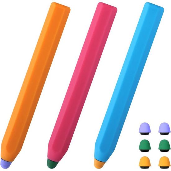Lot De 2 Stylets Universels Pour Enfants – Bleu Et Violet Avec Attaches Anti-Perte, Parfaits Pour Tablettes Et Smartphones Tactiles