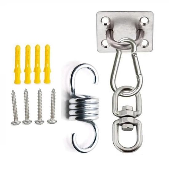 Crochet De Suspension En Acier Inoxydable Pour Hamac, Chaise Suspendue, Balançoire - Fixation Plafond, Mur, Poteau, Intérieur/extérieur - 14