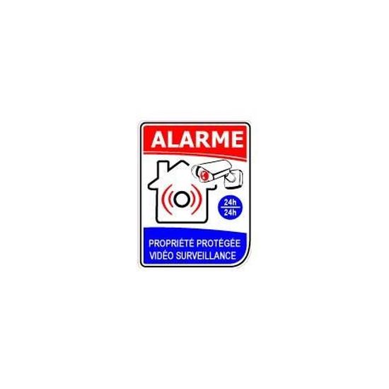 4 cm Alarme propriété protégée vidéo surveillance lot de 8 logo 658 autocollant adhésif sticker Taille