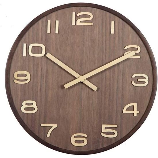 Horloge Murale Silencieuse Vintage 8,5 Pouces - Bronze - Piles Non Incluses