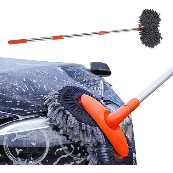 Brosse Lavage Voiture Caapmony - Poils Doux Anti-rayures, Fixation Universelle, Pour Carrosserie