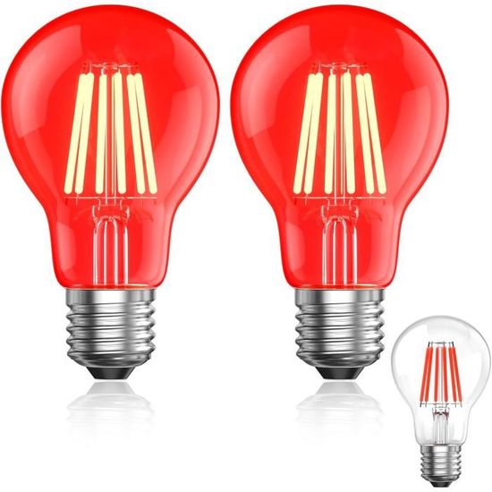 Ampoule LED Rouge Avec Câblage Bas Voltage - Idéale Pour Crèche Et Décoration