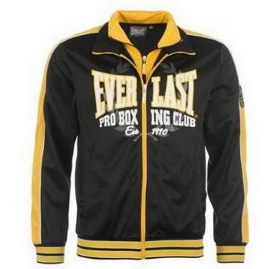 Veste Double Zips Collector Everlast Homme Noir et Jaune Pro Boxing Taille S