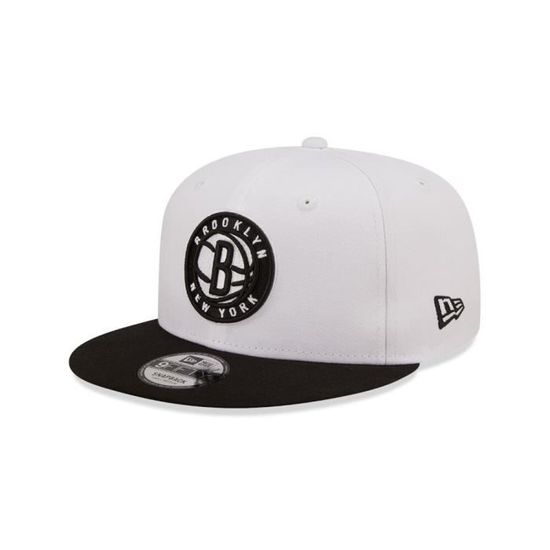 Casquette Brooklyn Brodée - Noir Et Blanc - Taille Ajustable - Style Hip Hop