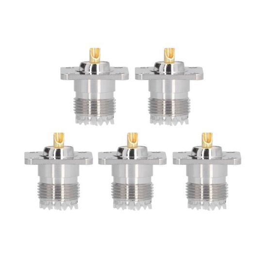 2 Connecteurs SMA Femelle à 4 Trous – Pour Montage Sur Panneau, 50 Ohms, Fréquence 0-3 GHz