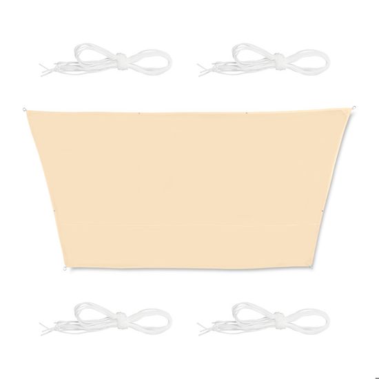 Relaxdays Voile Dombrage Rectangulaire, 5 X 6 M, Impermeable, Anti-UV, Avec Tendeurs, Terrasse