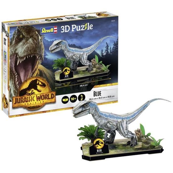 Puzzle 3D - REVELL - Jurassic World Dominion - Moins de 100 pièces - Cinéma et publicité - Bleu