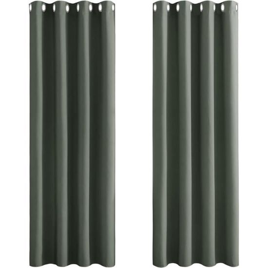 Rideaux Occultants Thermiques - Lot De 2 Rideau Opaque Panneaux À Oeillets-Insonorisation