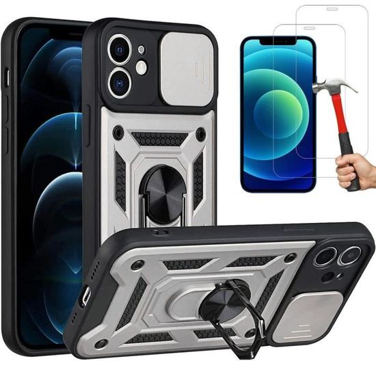 Coque IPhone 17 Pro 6.3 Transparente Avec 2 Verres Trempés Et Protection Caméra - Antichoc Militaire, Anti-jaunissement