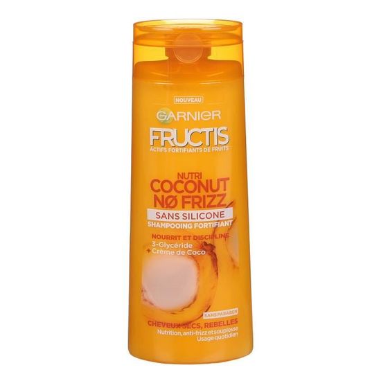 GARNIER Shampoing Fructis Nutri coconut no frizz Pour cheveux secs