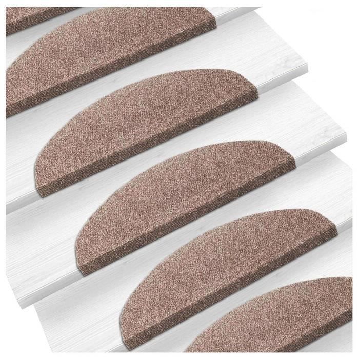 Lots de 18 marchettes Beige d'escalier adhésives | Confort & sécurité | Installation Facile et Rapide | Madeinnature