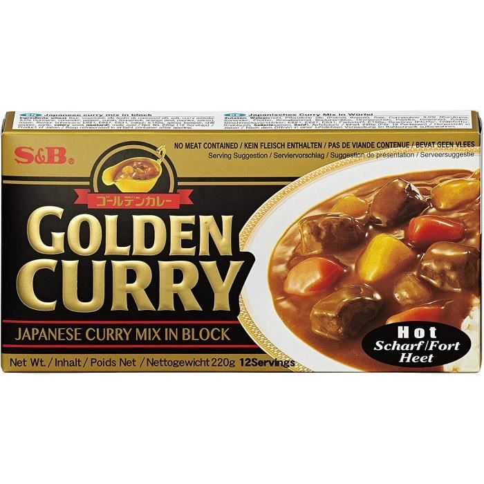 Golden Curry Bloc de curry du Japon fort 220g