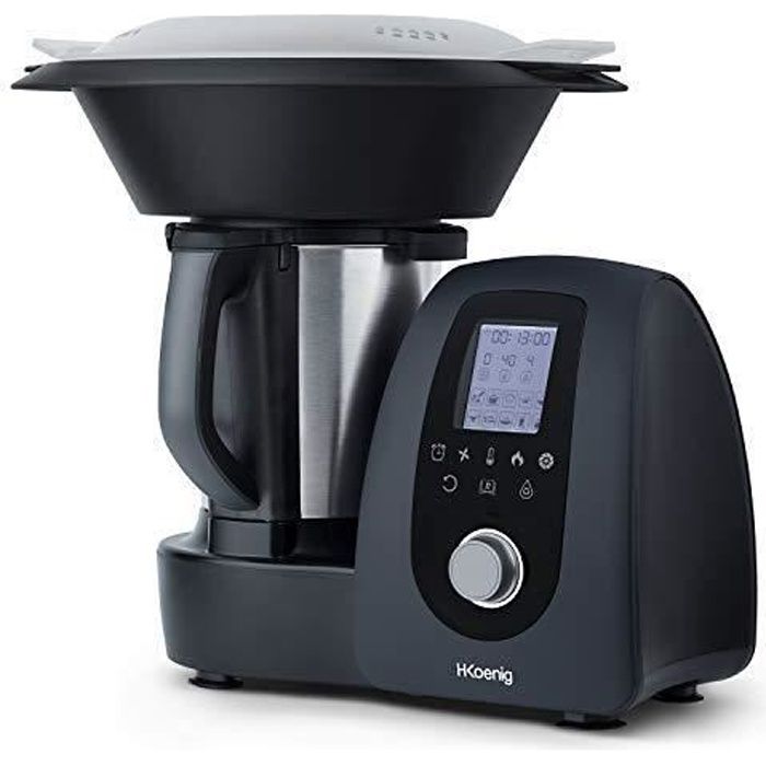 H.Koenig Robot Culinaire Chauffant Multifonction 2L HK8 Intelligent Professionnel 1000W, 30+ Fonctions de Cuisson, Turbo 10