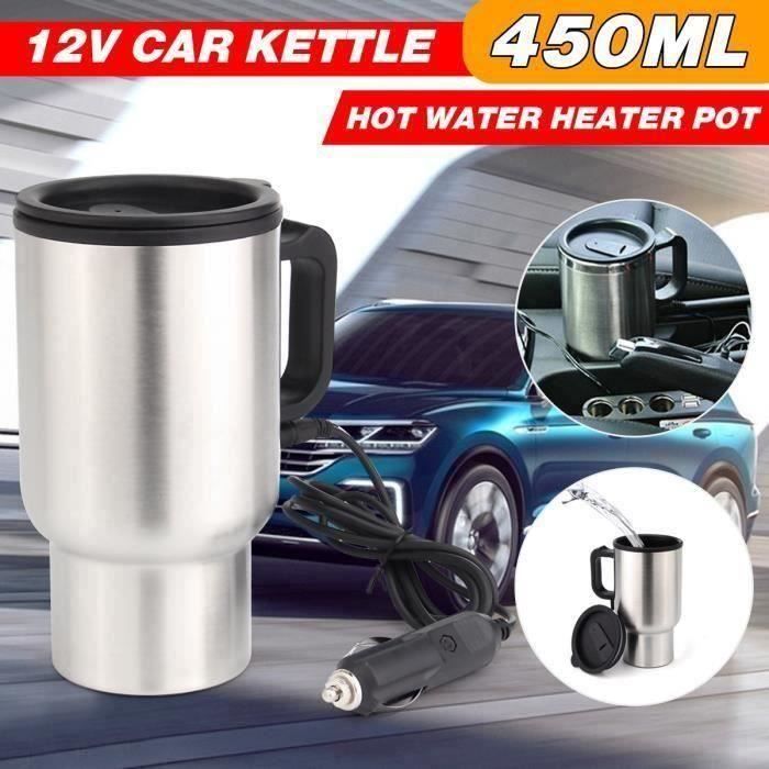 BK 12V 450ml Acier Inox Bouilloire Électrique Pr Auto Voiture Voyage Camping @HTP