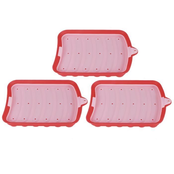Cikonielf Moule à saucisse 3PCS Saucisse Hot Dogs Moule en Silicone DIY Jambon Fabrication Moule Bébé Complément Alimentaire