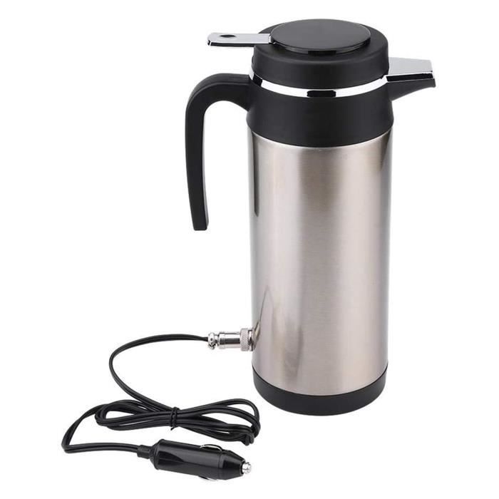 Qiilu bouilloire chauffante Bouilloire électrique pour voiture en acier inoxydable 1200ML 12V