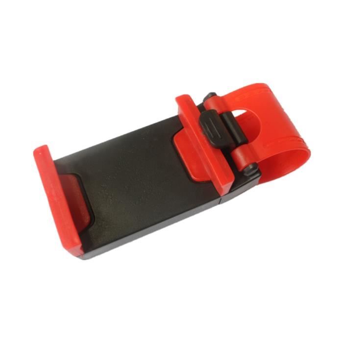 Supports voiture,1 pièces voiture support pour téléphone voiture volant pince support de montage support pour - Type Rouge