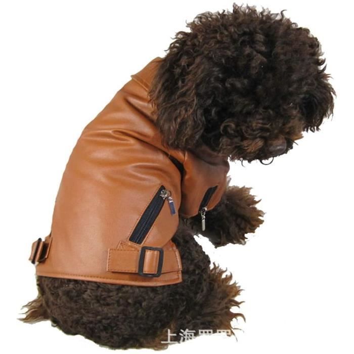 Sweats à capuche pour chiens Eyxia- Pet Master PU Cuir Manteaux Manteau imperméable for Chiens d'hiver Vestes Chiot for 26014