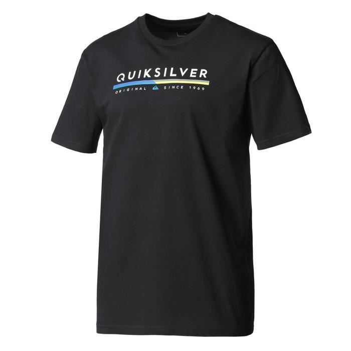 QUIKSILVER T-Shirt Retro Lines - Homme - Noir