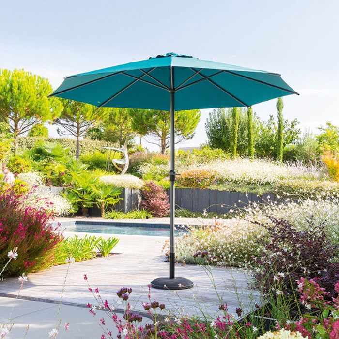 Parasol mat central rond 3m Loompa canard Hespéride