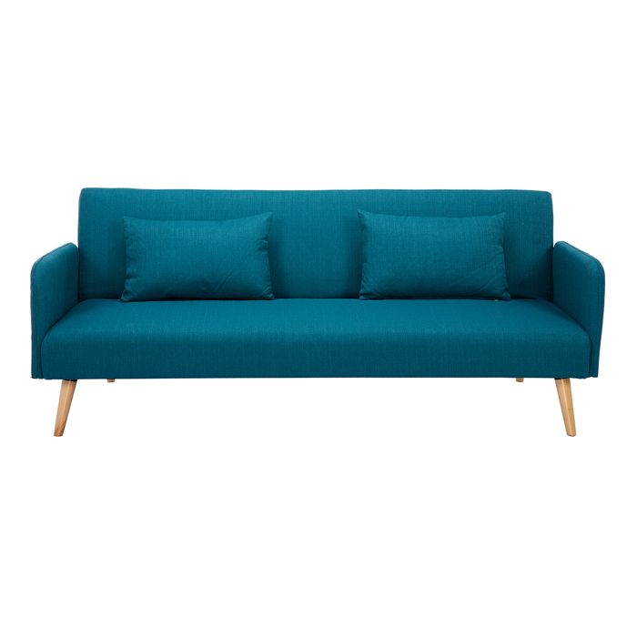 Canapé droit 3 places Bleu Pas cher Design