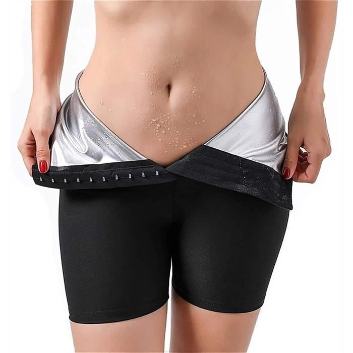 Sauna Sweat Shapewear Short Taille Haute pour Femme Perte de Poids Pantalon de Sauna, Contrôle du Ventre Shapewear Short Amincissant