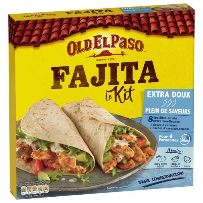 OLD EL PASO - Fajita Kit Sans Piment 478G - Lot De 3