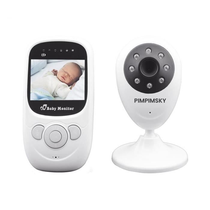 PIMPIMSKY Babyphone Moniteur , Vidéo Caméra Surveillance Numérique Sans Fil Vision Nocturne , Communication Bidirectionnelle