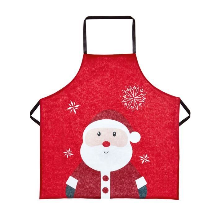 Tablier en feutre rouge de Santa pour adulte - pour la pâtisserie et l'artisanat - 85 x 60 cm de TRIXES