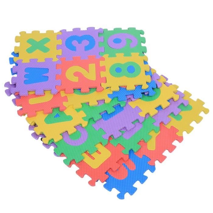 36pcs Eva Bébé Tapis Alphabet Et Numérique Foam Soft Puzzle Mat Pour Enfant Jouer Mat Tapis 12*12cm