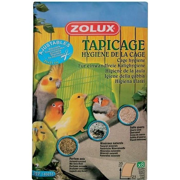 Feuilles sablees pour oiseaux