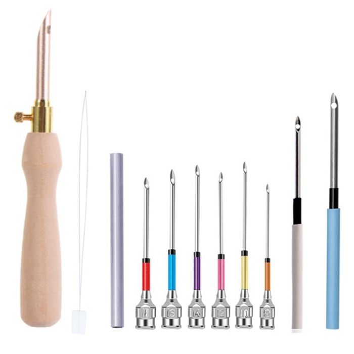 Geieold Kit 11 Pièces Outils Broderie Punch Needle - Aiguilles Et Accessoires Couture