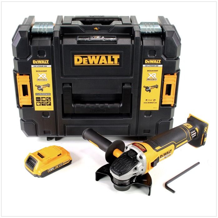 DeWalt DCG 405 18 V 125 mm Meuleuse sans fil Brushless avec boîtier TStak + 1x Batterie 5 Ah sans Chargeur - vue 5