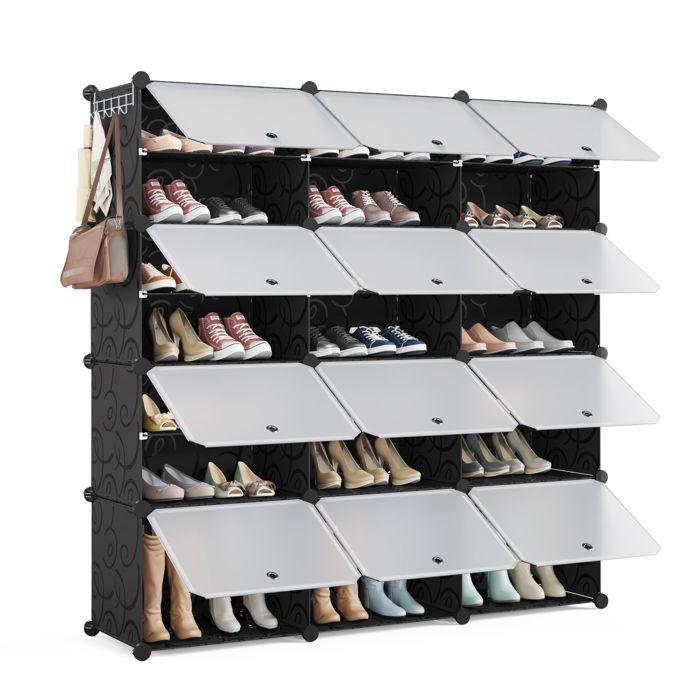 Mondeer Armoire à Chaussures Étagère à Chaussures en Plastique